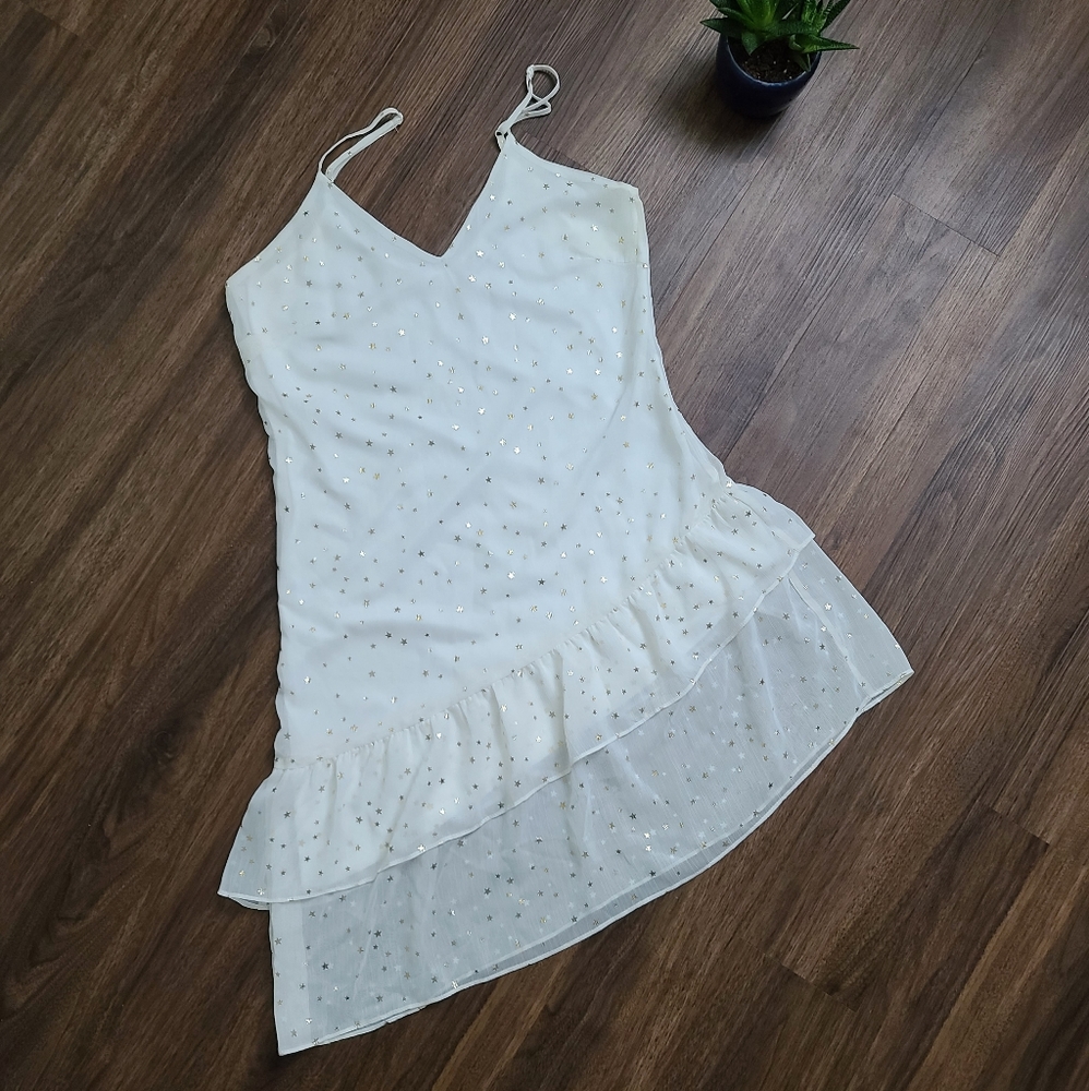 Collective Concepts Gold Star Asymmetrical Dress